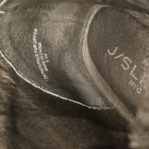 J/Slides NYC leather and faux fur boots - Picture 9 of 11